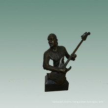 Busts Brass Statue Electric Guitar Decor Bronze Sculpture Tpy-746